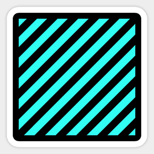 Black and Tiffany Narrow Stripes Sticker